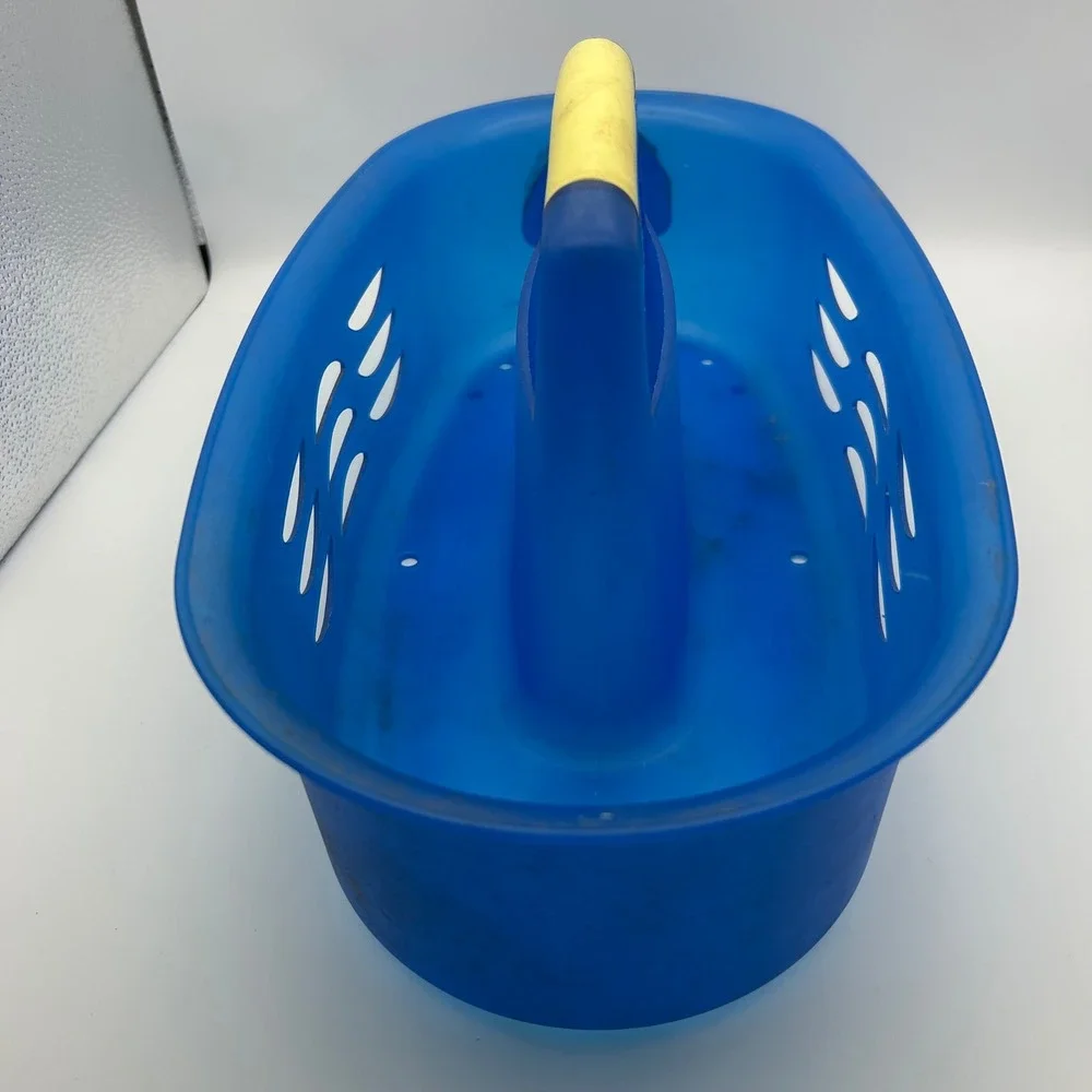 Sterilite Ultra Blue Burst Cleaning Caddy 1581 Yellow Handle Utility Tote 1999